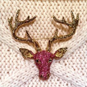 Exquisite Elk - Crystal Brooch
